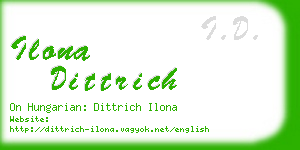ilona dittrich business card